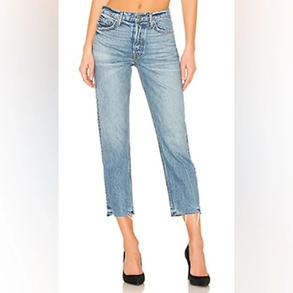 GRLFRND Denim Helena Button Fly Cropped Jeans in Giulia - Size 28 - Picture 1 of 12